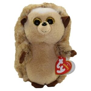 Ty Brown and White Hedgehog Plush Toy Small Pets